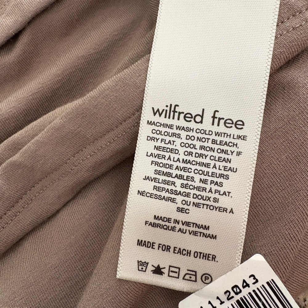 Aritzia Wilfred Free Tiny Dress Taupe Tan Small - Picture 3 of 3